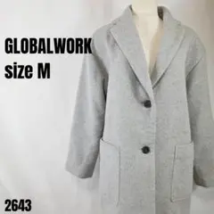 GLOBALWORK グローバルワーク グレー ロングコート Mサイズ 2643のサムネイル