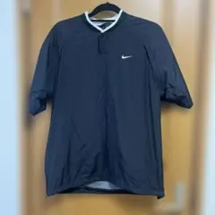 ナイキ NIKE ゴルフ 半袖プルオーバー ピステ 刺繍ロゴ ナイロンジャケット