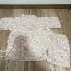 さくらんぼ柄 ピンク甚平 100サイズ