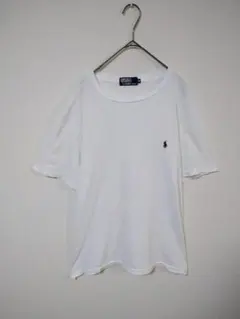 希少　90年代　シングルステッチ　ポロバイラルフローレン　Tシャツ　メンズM　綿