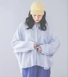 ドルマンシアーワイドシャツ　ニコアンド　ライトブルーのサムネイル
