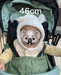 ベビー帽子 アニマルボア オフホワイト46cm