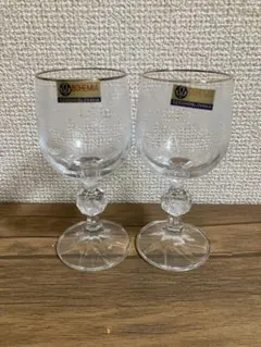 BOHEMIA Glass ワイングラス 2客セット チェコ製