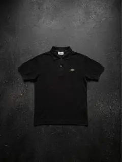 LACOSTE 半袖ポロシャツ 黒 刺繍 人気定番 定価18000円