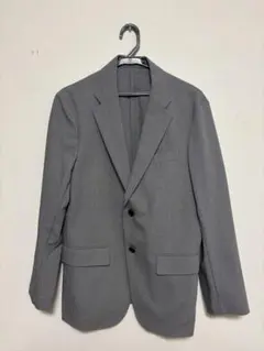 グレー ビジネスジャケット 2つボタン