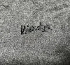 Wendy’s ウェンディーズ ハーフジップ スウェット 刺繍ロゴ 企業　古着