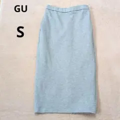 GU　ジーユー　スウェットロングタイトスカート　S　ウエストゴム　ポケット付