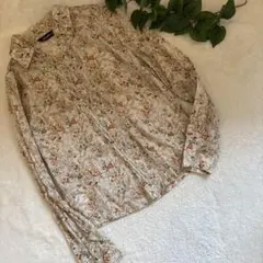 エディバウワー　Eddie Bauer 花柄長袖シャツ　薄手