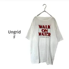 アングリッド/Tシャツ/綿100%ロゴプリント半袖オーバーサイズゆったりのサムネイル