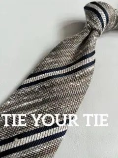 TIE YOUR TIE タイユアタイ　ネクタイ　ストライプ　美品 TIE YOUR TIE タイユアタイシルクレジメンタルタイ FRANK SFODERATO