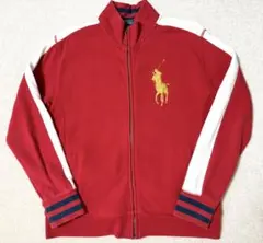 美品 ポロ ラルフローレン ジャケット パーカー150 レッド