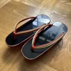 会津桐　漆塗り下駄