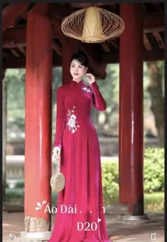 アオザイベルベット／ワンピースセット/476