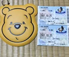 プーさん ディズニー　レトロなパスケース＆2007年パスポート