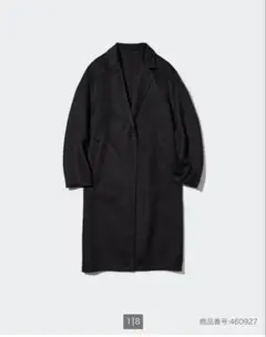 UNIQLO ダブルフェイスロングコート ブラック　ユニクロ　X S