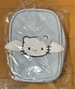 ハローキティー キルティングポーチ 水色