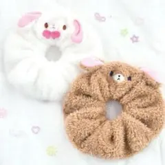 シュガーバニーズ サンリオ ヘアバンドシュシュ しろうさ くろうさ