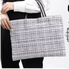 【新品】定価4,290円ツイードトートバッグ A4 上品 きれいめ 通勤 通学