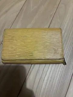 訳ありルイヴィトン エピ ポルトモネ ビエ トレゾール L字ファスナー財布 黄紫のサムネイル
