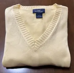 BROOKS BROTHERS Vネック セーター L イエロー