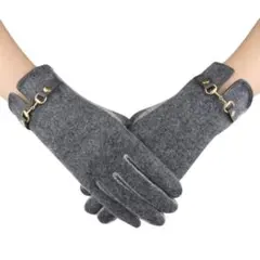 タッチパネル対応♥️ 手袋 レディース グレー ボア素材 オシャレ