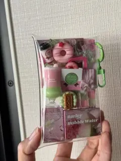 ガチャ詰めポーチ 飲み物ミニチュア スイーツ ピンク系