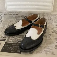 ユケテン　ウイングチップ　白黒コンビ　ワンストップシューズ