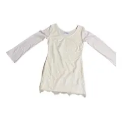 LIP SERVICE アイボリー 長袖 レース ワンピース