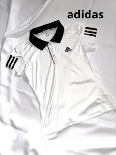 【adidas】テニスウェア ポロシャツ ホワイトのサムネイル