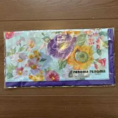 renoma PARIS レノマ 花柄 ハンカチ 100%コットン 新品 未使用