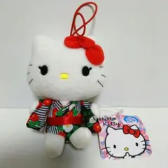 ハローキティ 浴衣 マスコット キティーちゃん 椿柄