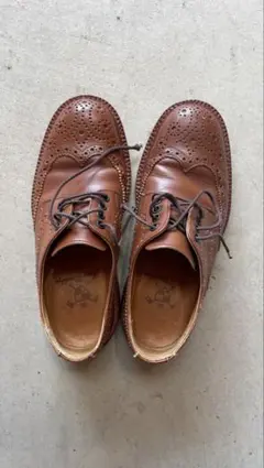 ウィングチップ ブラウンレザーシューズ