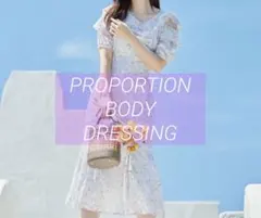PROPORTION BODYDRESSING ラッフルラインフラワーワンピース
