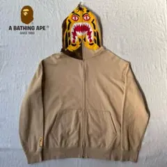A BATHING APE エイプ ベイプスタ 星柄 ジップパーカー グレー L