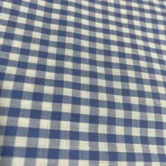 青と白のギンガムチェック生地　約400cm x46cm