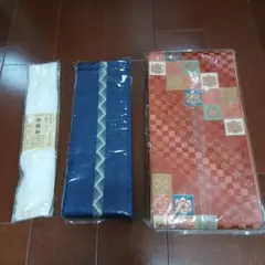 着物用 帯2種と純毛モスリン御腰紐セットのサムネイル