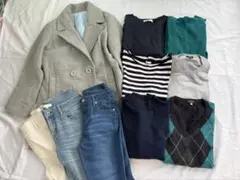 シンプルコーデ10点　コート付き　レディースまとめ売り　ユニクロ他