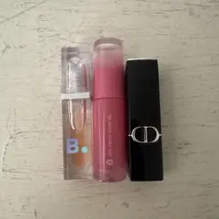 H*n様 B. ピンク & Dior レッド 口紅セット