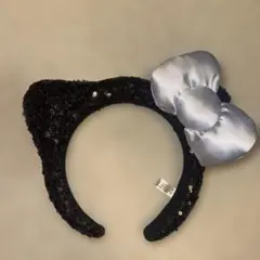 ユニバ usj 猫耳カチューシャ スパンコール 黒