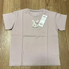 any FAM　エニィファム　うさぎ　刺繍　Tシャツ　半袖　ピンク