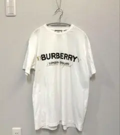 バーバリー メンズTシャツ BK×Gロゴ