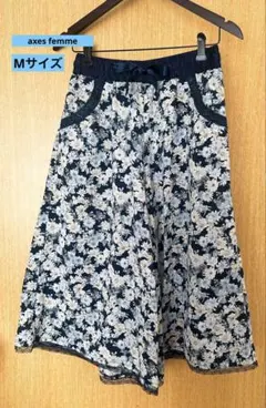 【axes femme】　アクシーズファム　ボトムス　ガウチョパンツ　総柄　M