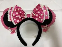 ディズニー カチューシャ 水玉 リボン ミニー ピンク - メルカリ