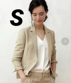 グリーンレーベルリラクシング ベージュ サマージャケット オフィス スーツ