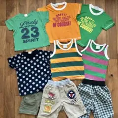 男の子 子供服まとめ売り 90 トップス Tシャツ タンクトップ ハーフパンツ