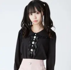 Ank Rouge(アンクルージュ) 三つリボンブラウス