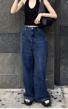 最終値下】ok.soon original wide denim blue 3 - メルカリ