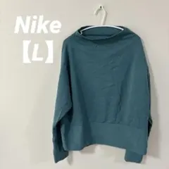 美品✨️【L】Nike DRI-FIT 長袖トップス L ダークグリーン オシ