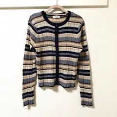 Té chichi TERRASSE ボーダー ラメ　カーディガン 長袖のサムネイル