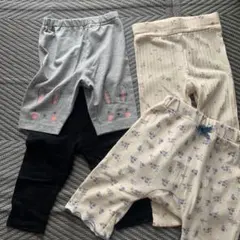 ベビースパッツ・レギンス 4点セット　女の子　花柄のサムネイル